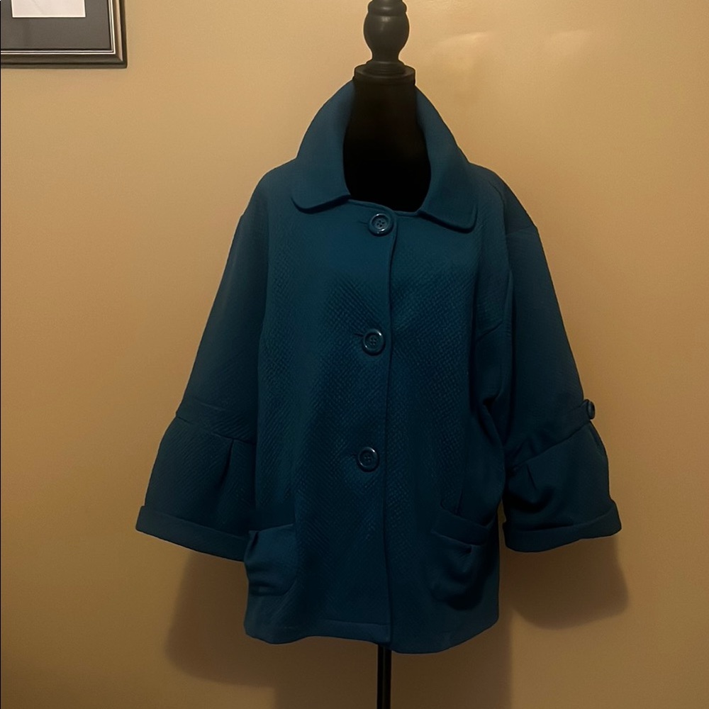 Studio Teal Textured Jacket